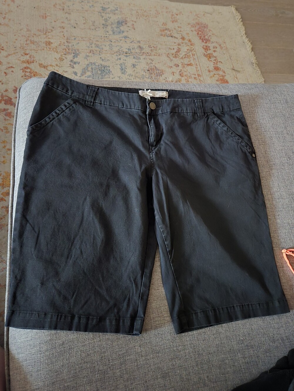 Orb - Black Cotton Bermuda Shorts - Size 33